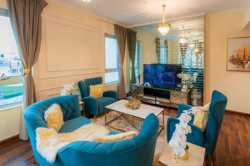 شقة First Class 2br With Full Burj Khalifa And Fountain View *